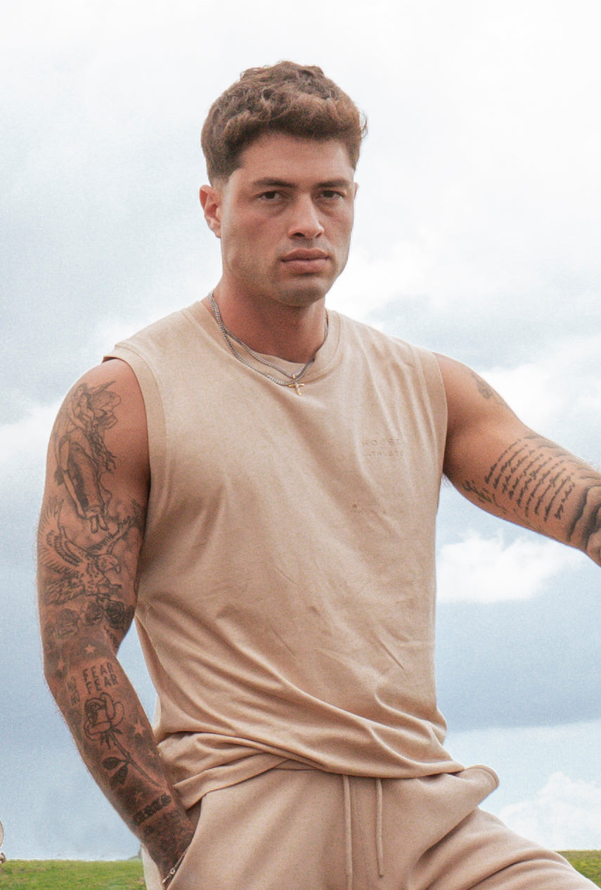 Men's Logo Sleeveless Top Muddy
