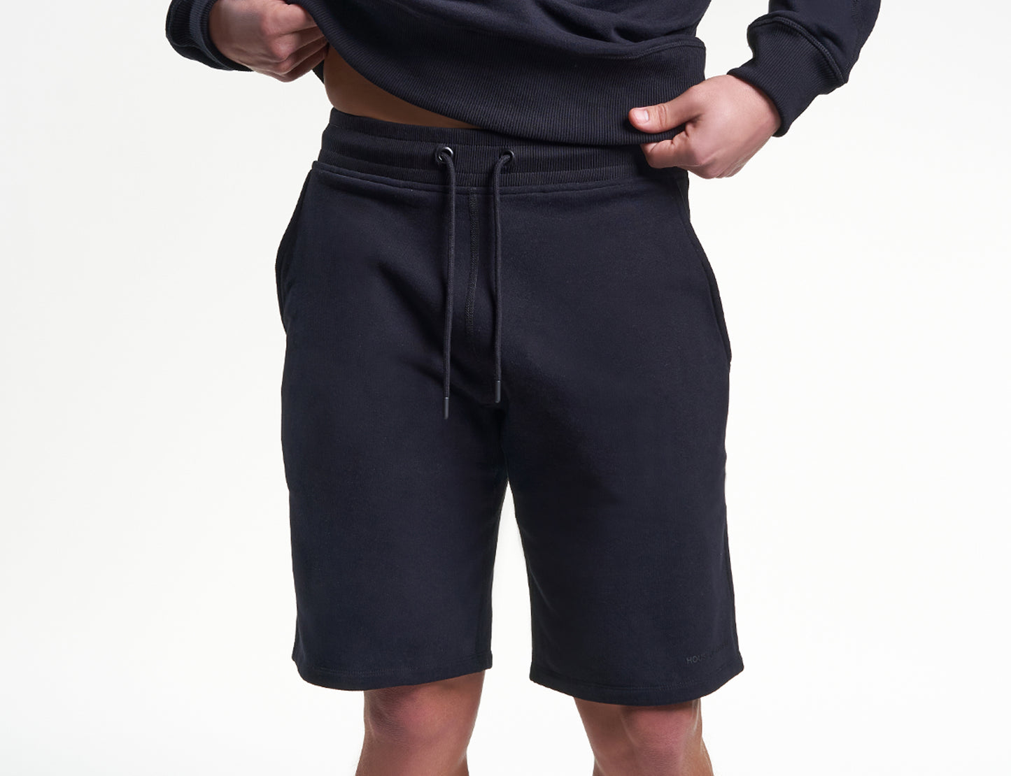 Mens Casual Sweat Short Black