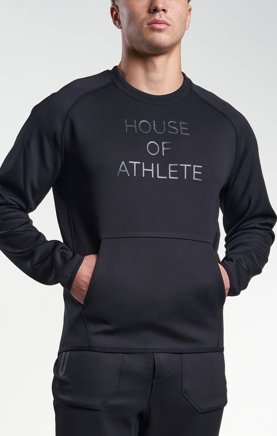 Mens Tech Fleece Logo Crewneck