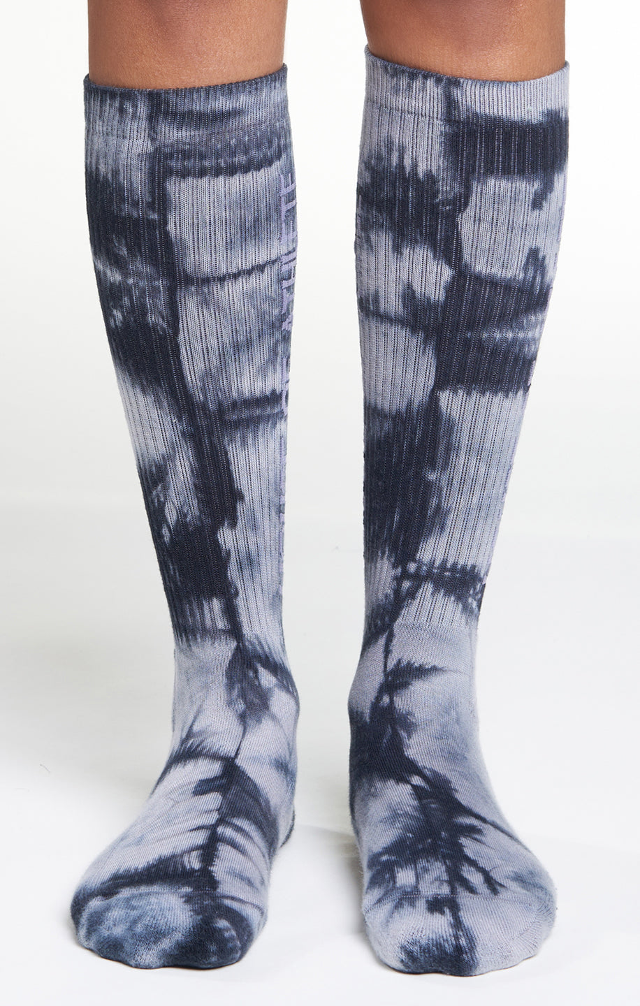 Women's Tall Tie Dye Socks Black/White