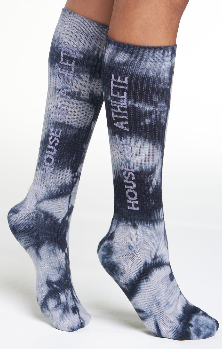Women's Tall Tie Dye Socks Black/White