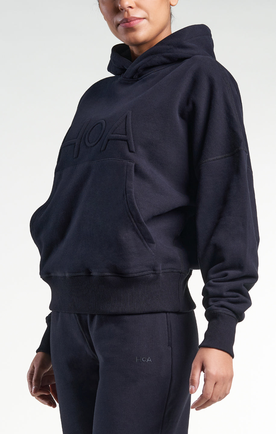 Womens Casual Popover HOA Hoodie Black