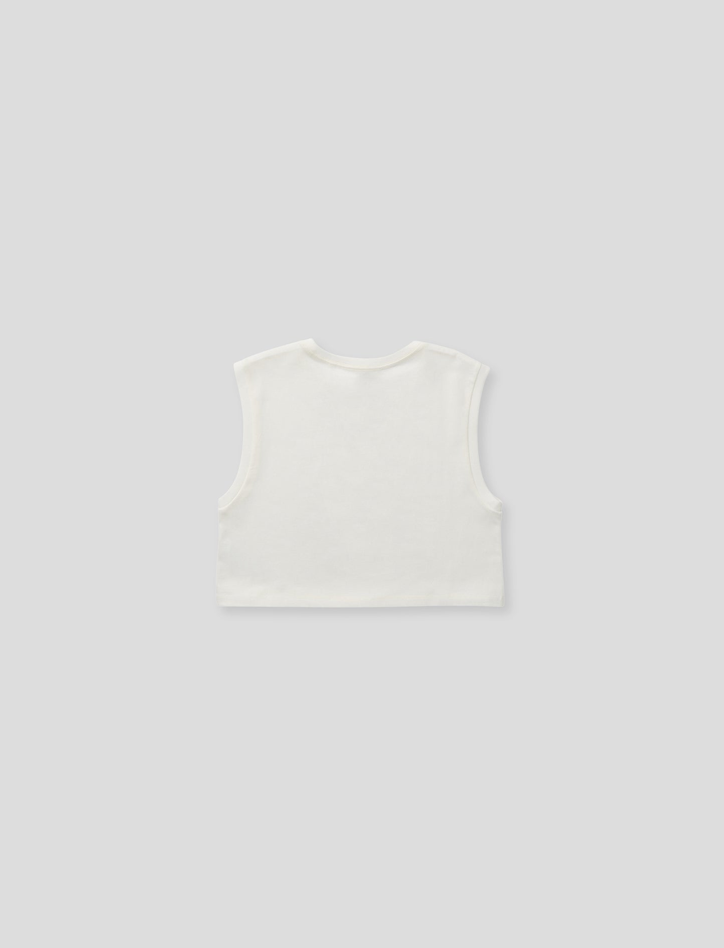Comfort Crop Cut-Off Tee White