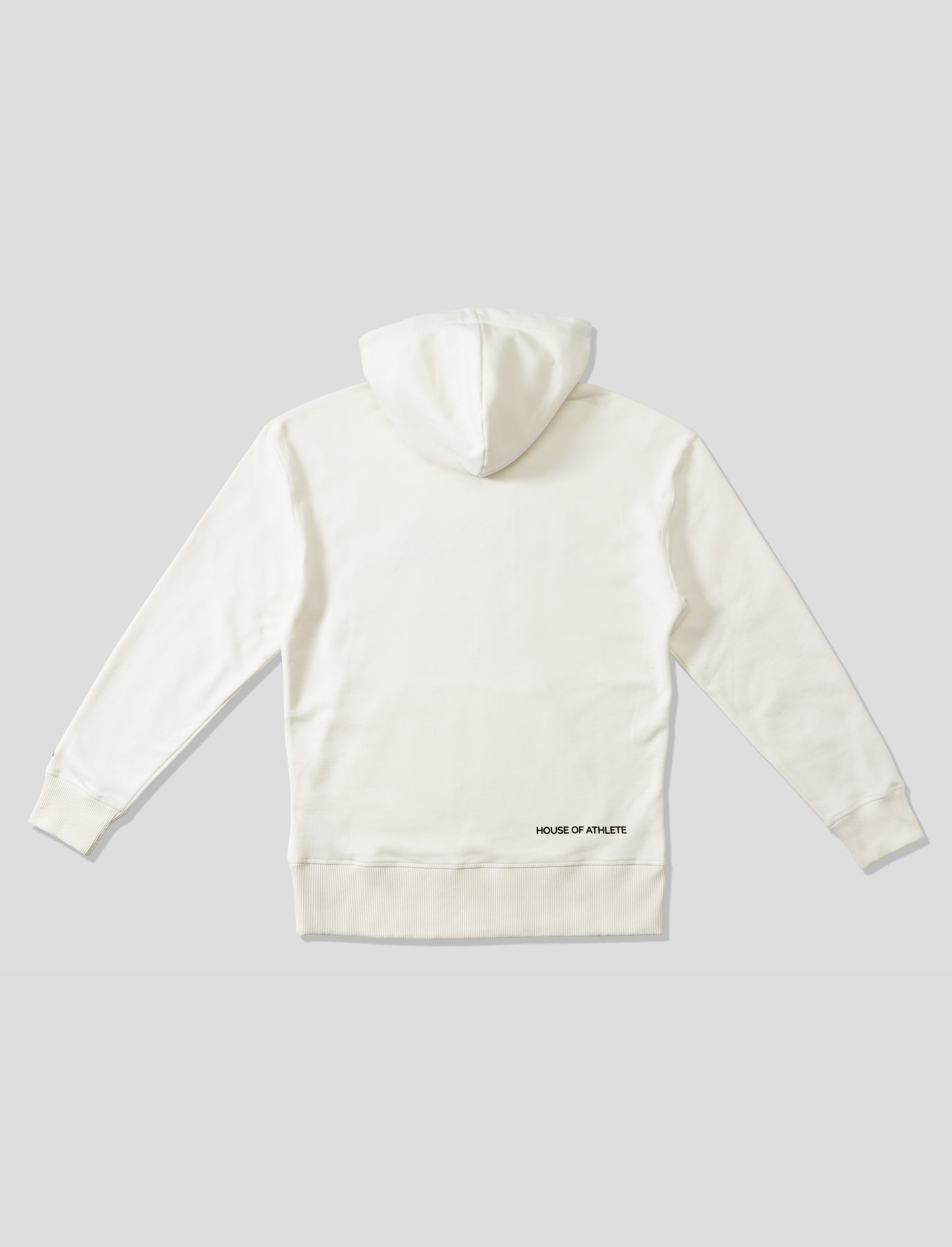 Mens Casual Popover Basic Hoodie Ivory
