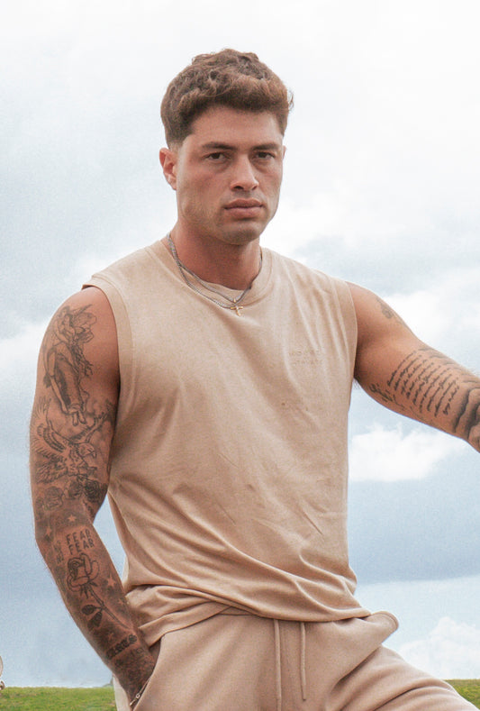 Men's Logo Sleeveless Top Muddy
