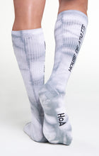 Load image into Gallery viewer, Men&#39;s Tall Tie Dye Socks Grey/Black
