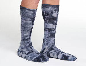 Men's Tall Tie Dye Socks Black/White