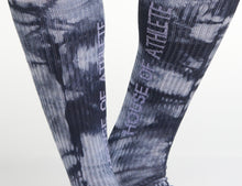 Load image into Gallery viewer, Men&#39;s Tall Tie Dye Socks Black/White
