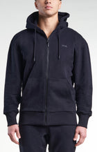 Load image into Gallery viewer, Mens Casual Popover HOA Zip-Through Hoodie Black
