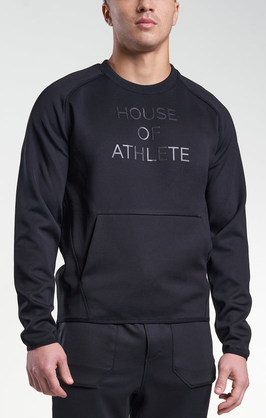 Mens Tech Fleece Logo Crewneck