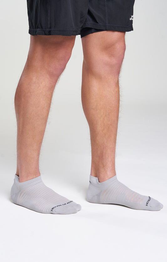 Men's No-Show Socks Drizzle Grey