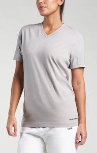 Logo V-Neck Tee Drizzle Grey