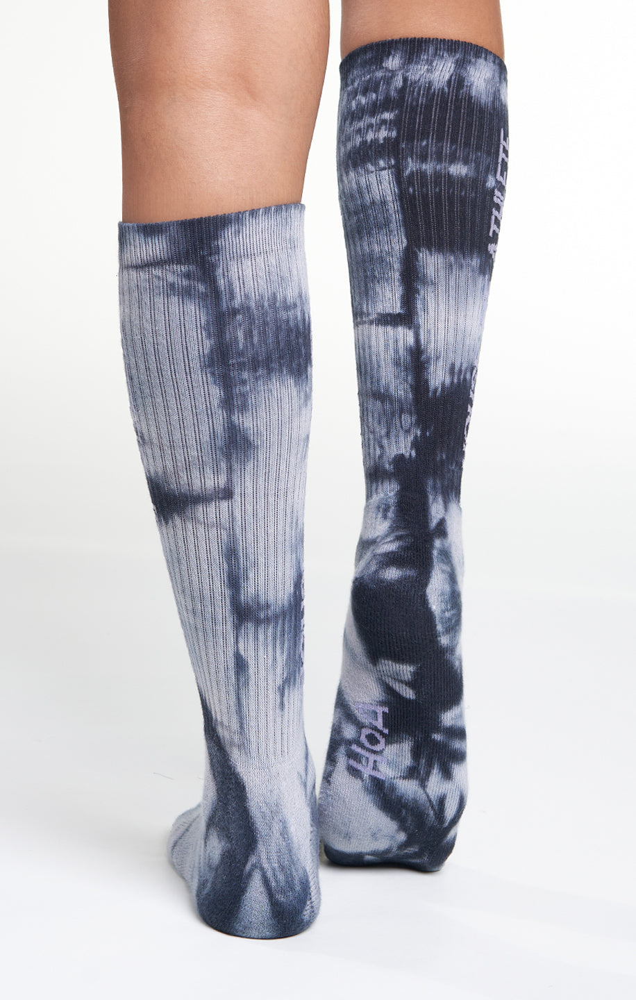 Women's Tall Tie Dye Socks Black/White