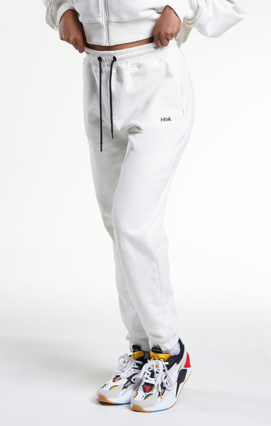 Womens Casual Sweat Jogging Pant Ivory