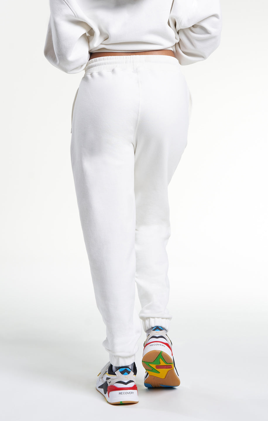 Womens Casual Sweat Jogging Pant Ivory
