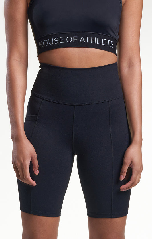 Womens Performance Power Span Hi-Waist Bike Short