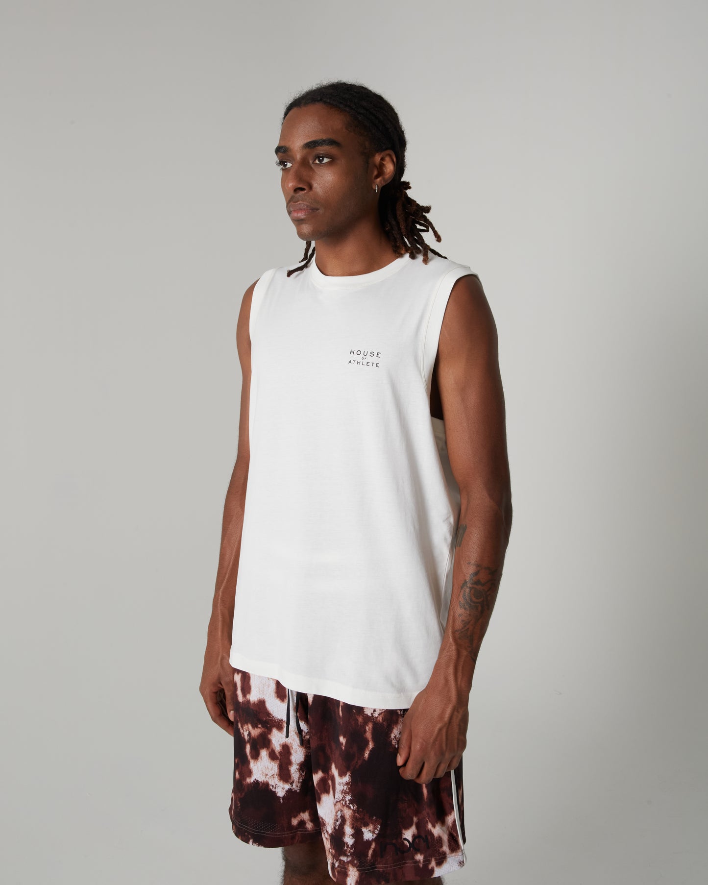 Men's Logo Sleeveless Top White