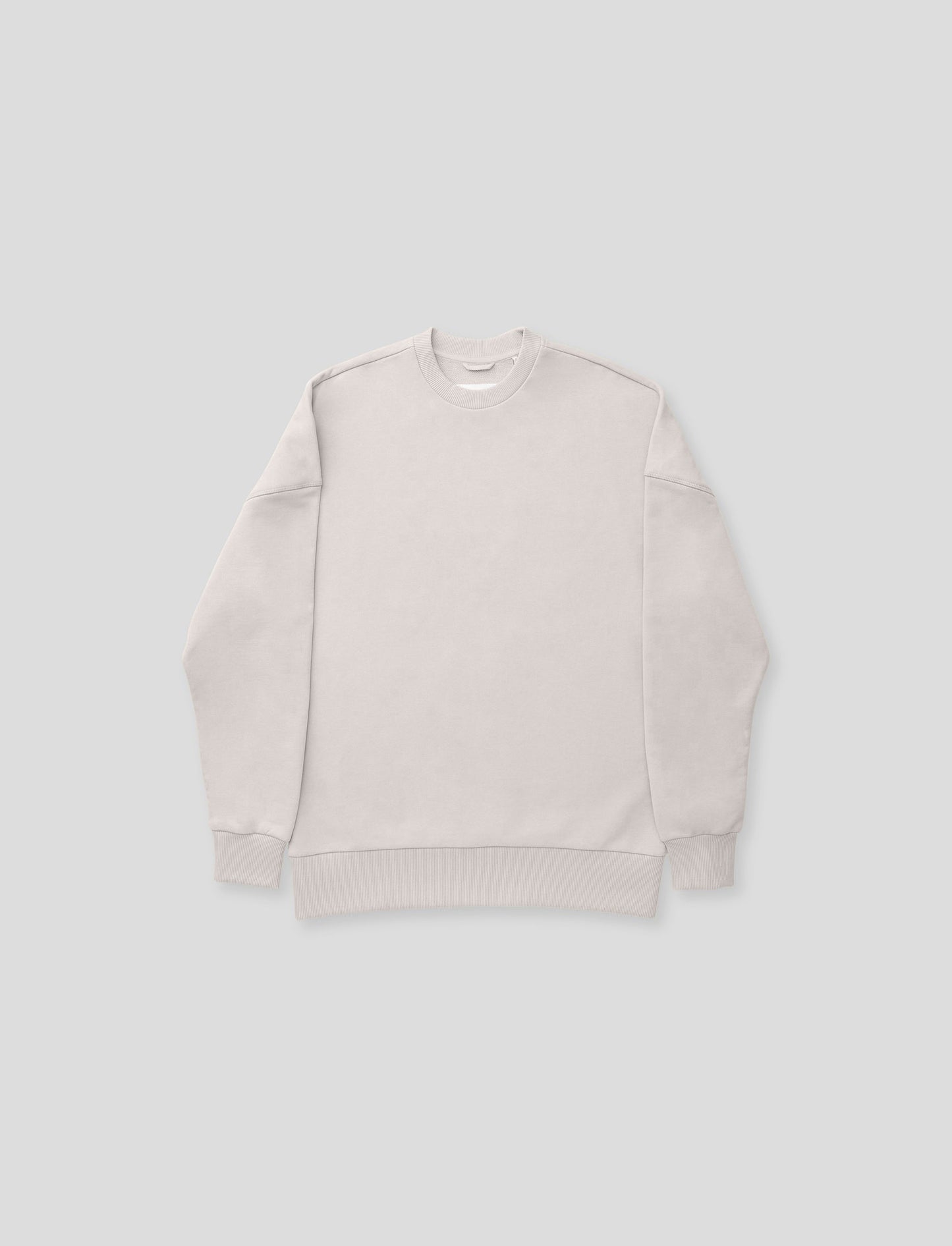 Men's French Terry Oversized Crew Stone