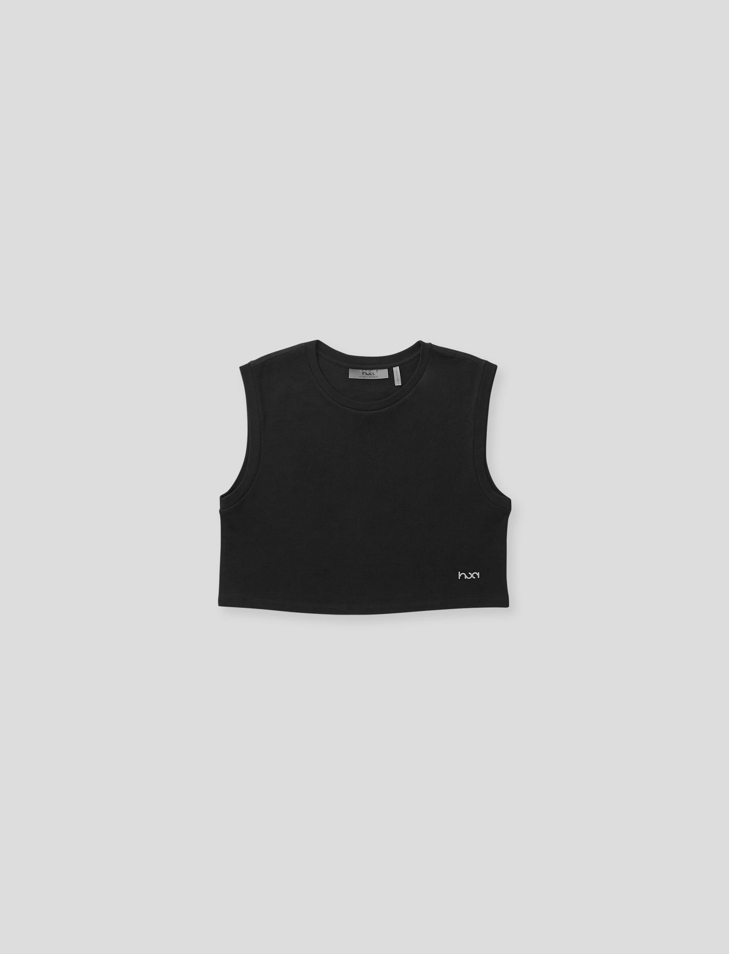 Comfort Crop Cut-Off Tee Black