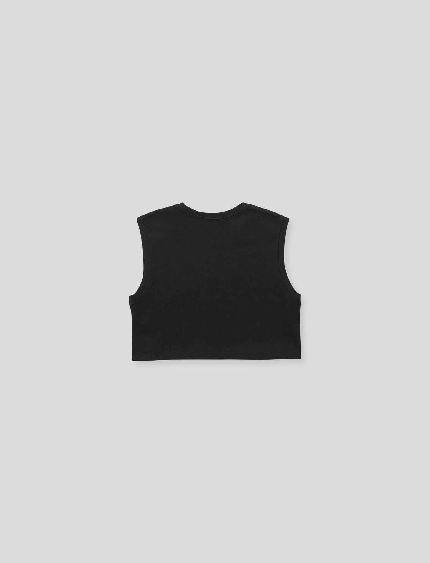 Comfort Crop Cut-Off Tee Black