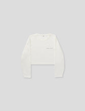 Load image into Gallery viewer, Women&#39;s Comfort Crop Long Sleeve Tee White
