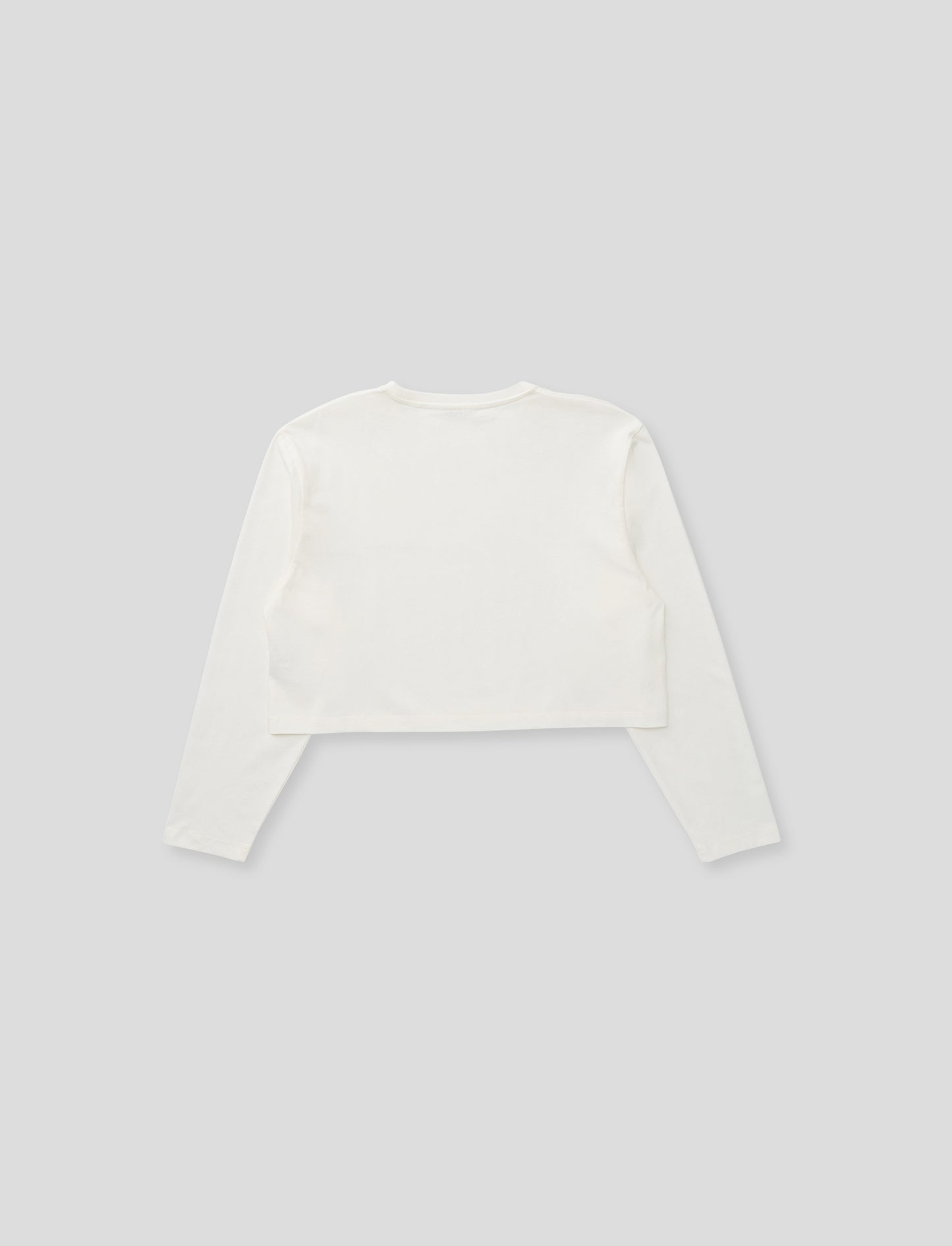 Women's Comfort Crop Long Sleeve Tee White