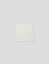 Load image into Gallery viewer, Comfort Crop Cut-Off Tee White
