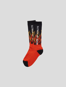 Men's Tall Flame Socks Red/Orange
