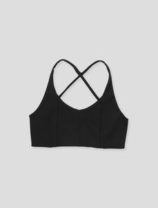 Women's Power Span Strappy Bra Black